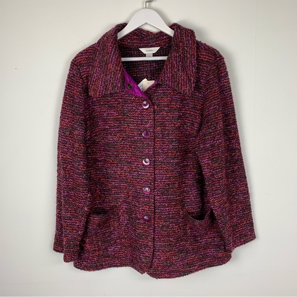 Relativity Knit Pea Coat 1X NWT - Picture 1 of 4